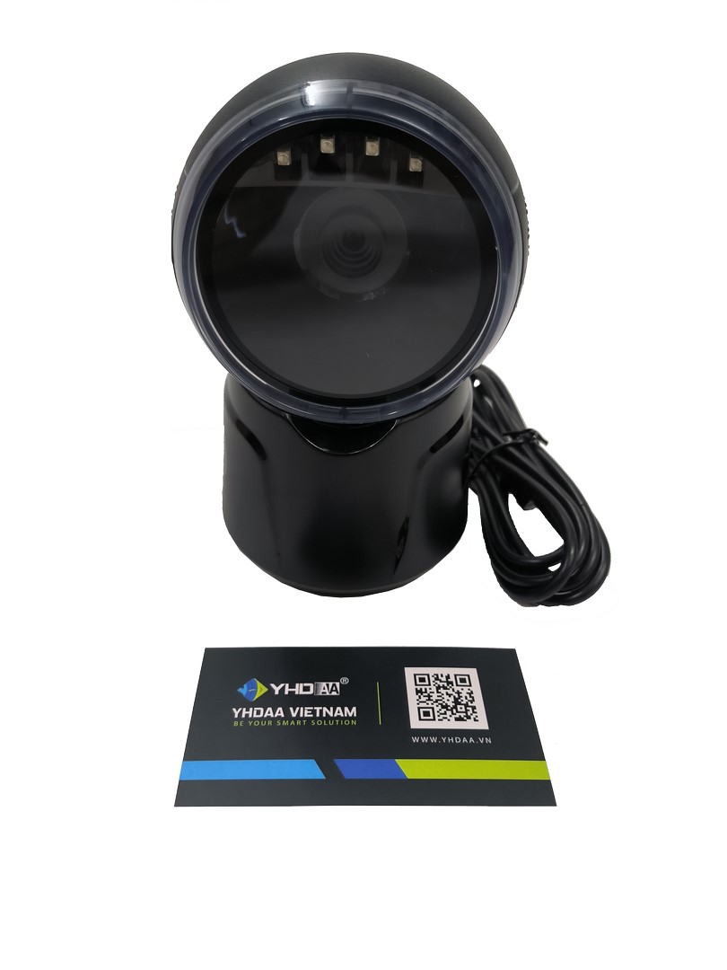 Máy quét mã vạch để bàn YHD 9700D dùng dây trực tiếp - quét mã QRCODE (2D) và mã dẹt BARCODE (1D) - đọc được tiếng việt - Hàng Nhập Khẩu