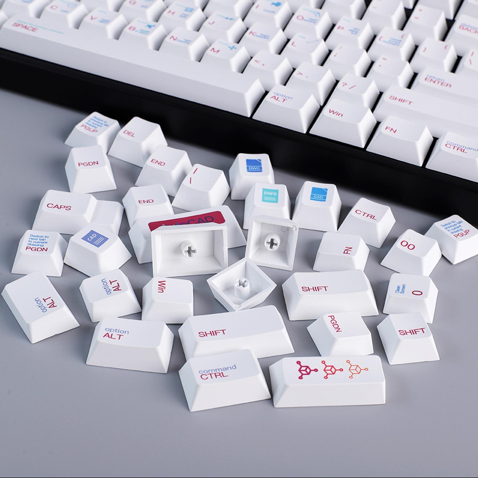 Keycaps Exquisite 136 Keys Dye Sublimation for CHERRY Switch Spare Parts,