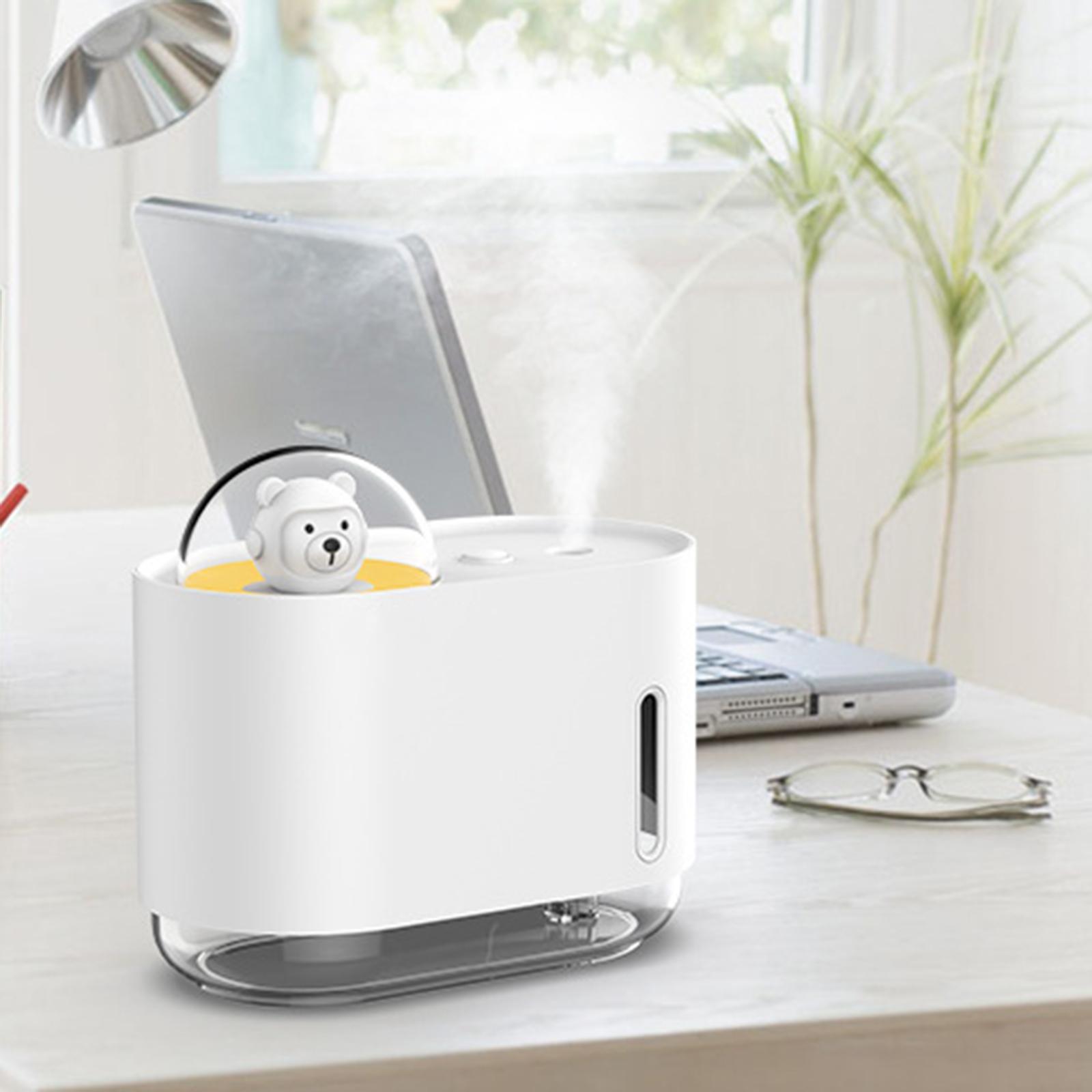 Mini Air Humidifier USB Quiet LED Lamp 300ml for Indoor Table Car