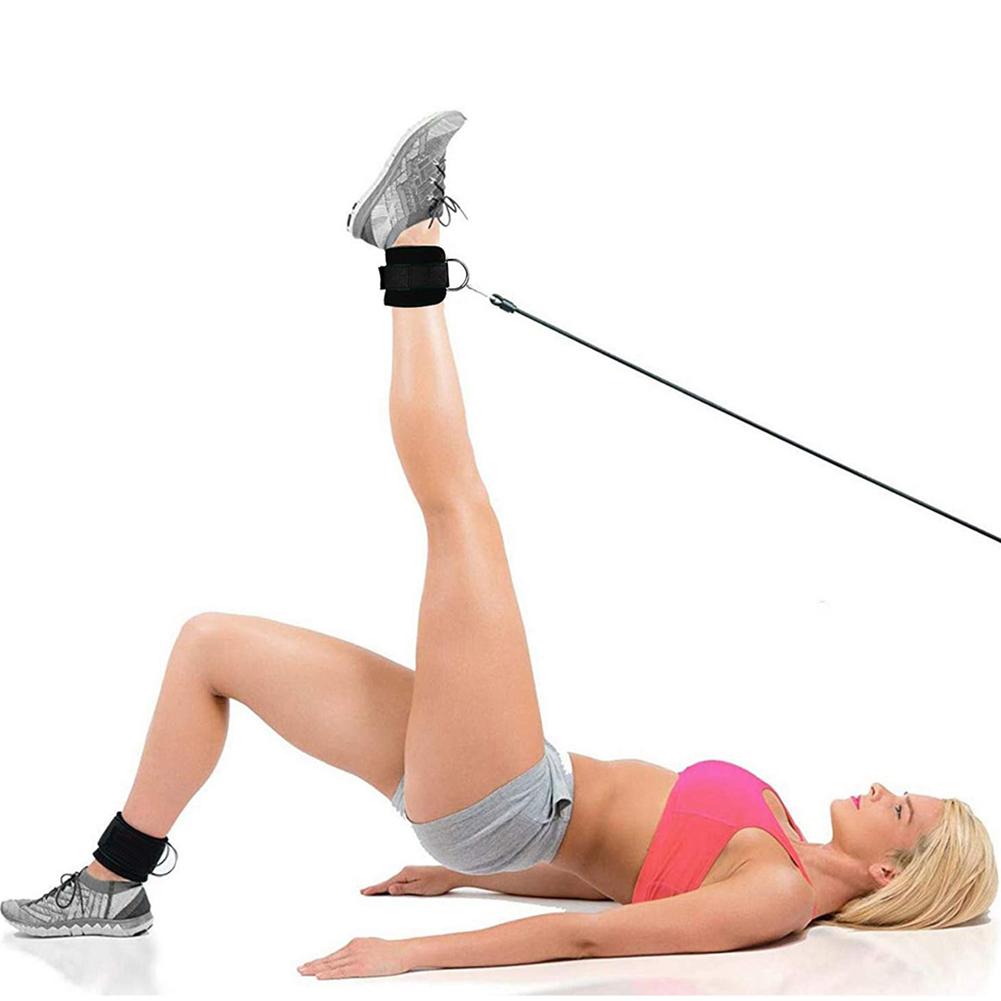 1 Dây Đeo Mắt Cá Chân Có Thể Điều Chỉnh Dây Đeo Mắt Cá Chân Chân Hỗ Trợ Bảo Vệ Mắt Cá Chân Cáp Kèm Đùi Chân Ròng Rọc D-Vòng dây Đeo Chân Bảo Vệ Color: single ring Blue