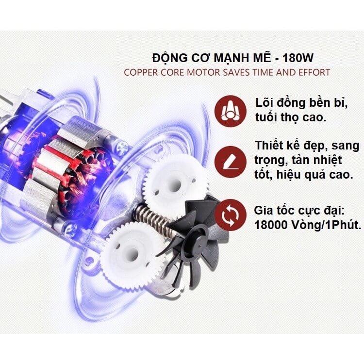 Máy nhào bột đánh trứng kem bơ cầm tay 7 tốc độ, máy làm bánh GE-M01A Thép không gỉ siêu bền - Hàng chính hãng miDoctor