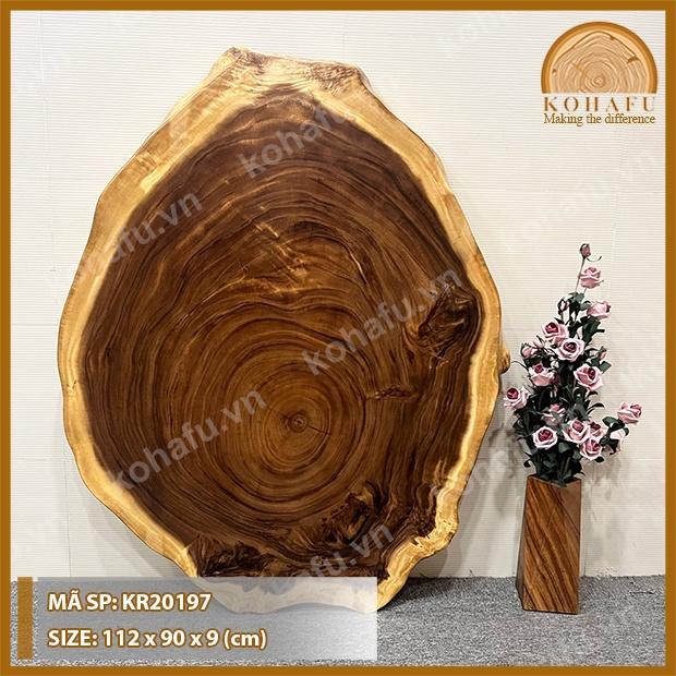 MẪU BÀN SOFA MẶT GỖ ME TÂY OVAL CỰC ĐẸP - KR20197