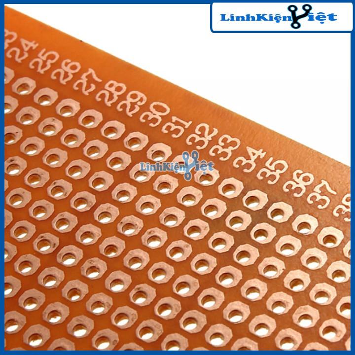 Bộ 2 Tấm PCB Phíp Đồng Đục Lỗ 9x15Cm ( nâu )