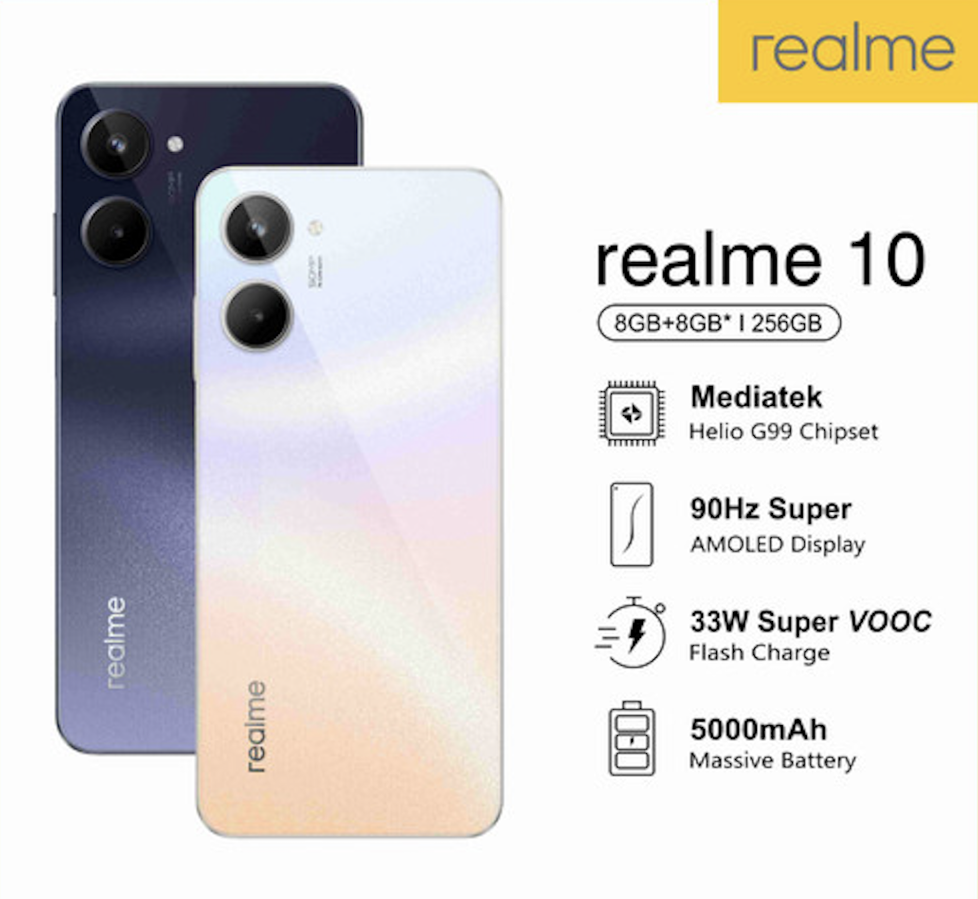 Điện thoại Realme 10 (8GB/256GB) - Hàng chính hãng