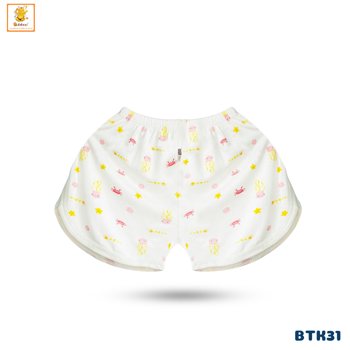 Quần đùi cho bé Babiboo quần sơ sinh vải visco mềm mát, họa tiết xinh xắn BTK31