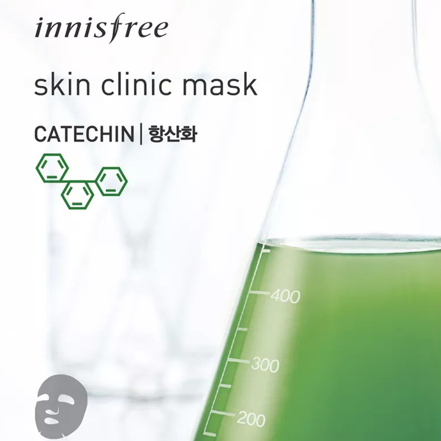 Mặt Nạ Tơ Siêu Mịn Cung Cấp Độ Ẩm Innisfree Skin Clinic Mask Catechin