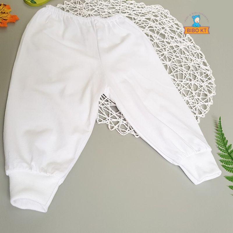 (11-19kg) QUẦN DÀI COTTON TRẮNG BO CHO BÉ - BIBO KIM THU