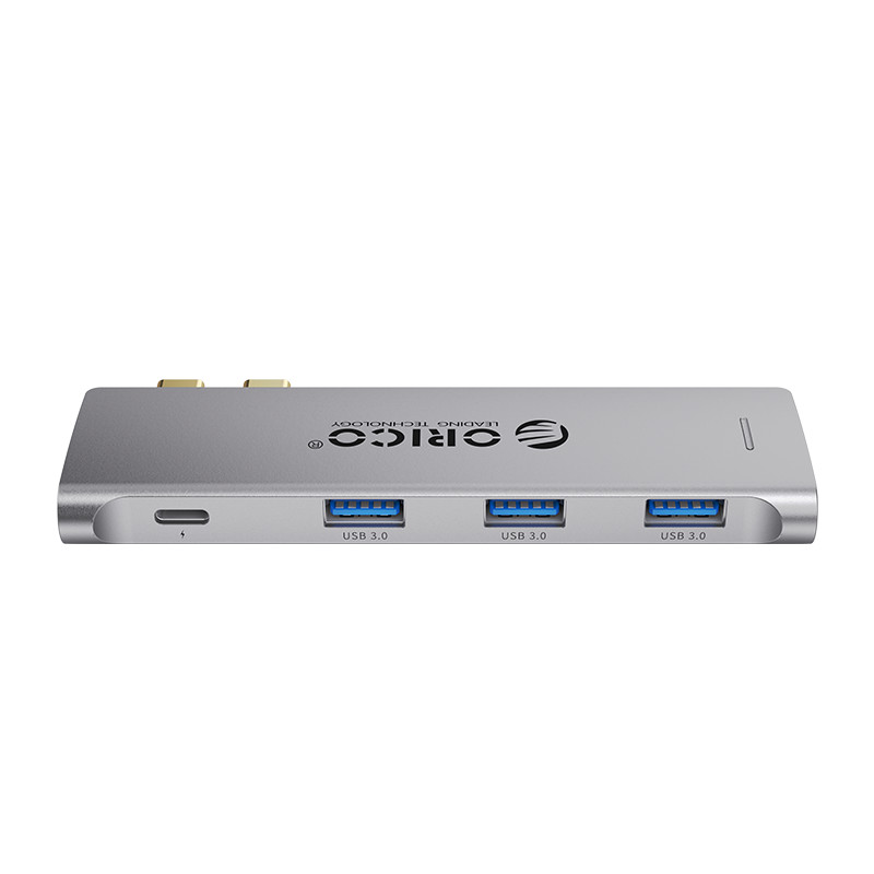 Đế Cắm (Docking) Đa Năng 5 Trong 1 Cổng Type C - MacBook- ORICO 2CT-5H-GY- Hàng Chính Hãng