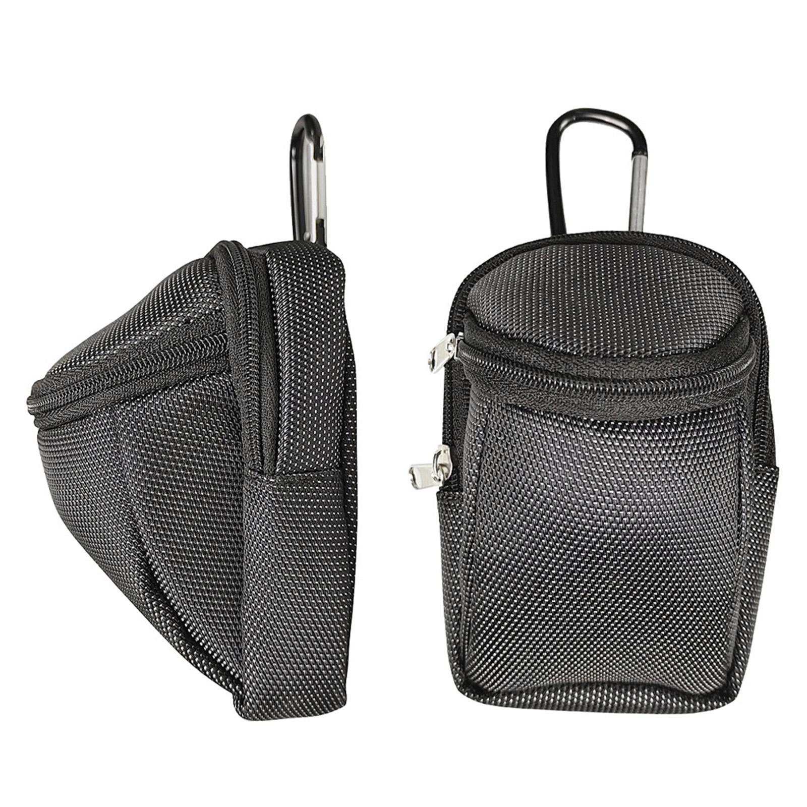 Golf Ball Pouch Golf Ball Carry Bag Lightweight Practical Golf Ball Storage Bag Two Zipper Pockets Golf Ball Case Golfer Gift