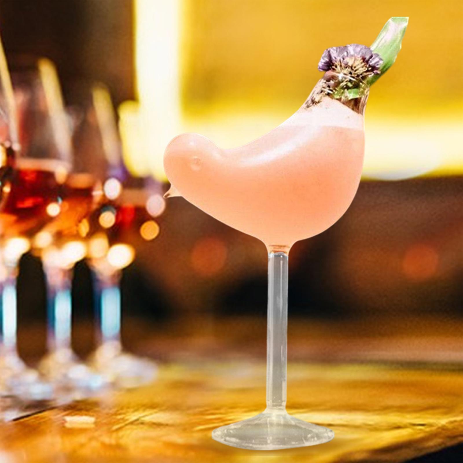 Bird Shaped Cocktail Glass juice Beverage Cups 150ml for Wedding Party