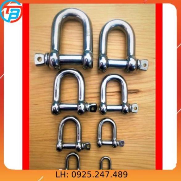 Maní U INOX 304 ( Mã lý U INOX 304 ) [SIÊU RẺ] - Cáp Thép Thái Bình Vina