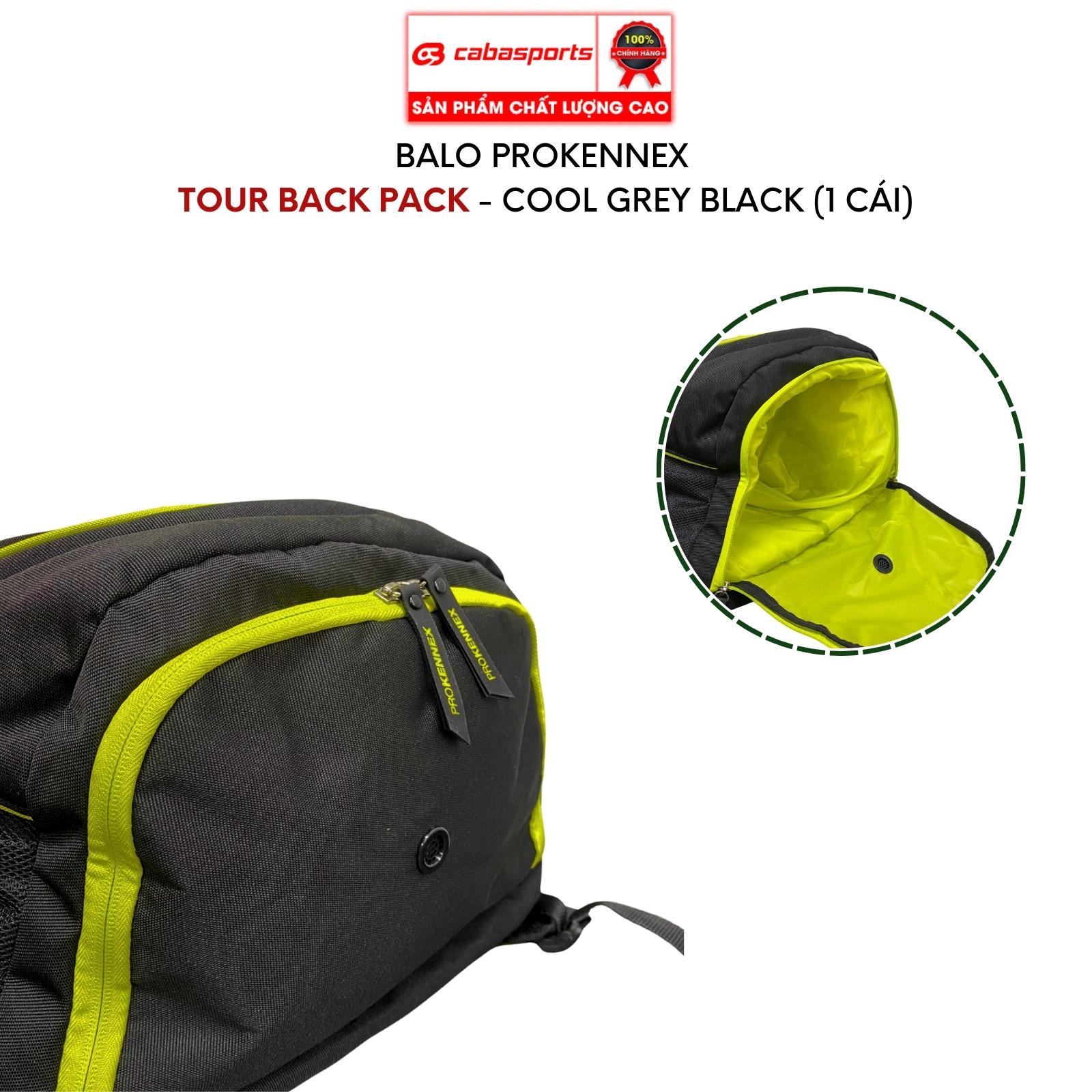 Túi thể thao Prokennex Tour Back Pack thời trang cao cấp, balo đựng vợt cầu lông tennis chất lượng chính hãng