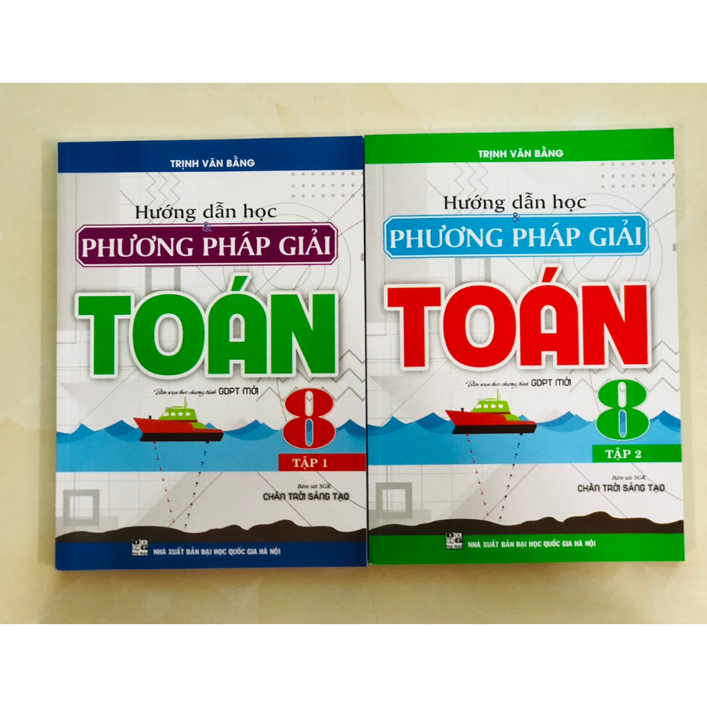 Sách - Combo Hướng dẫn học và phương pháp giải toán 8 tập 1 + 2