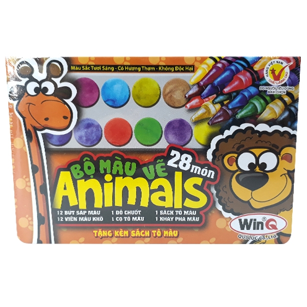 Chì Sáp Bộ Animals WinQ AN-01 (12 Màu)