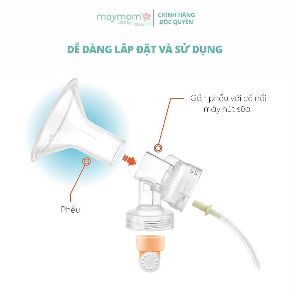 Phễu Hút Sữa Maymom Myfit, Phụ Kiện Thay Thế Máy Vắt Sữa Medela, Spectra, Avent, Unimom, Rozabi, Cimilre 