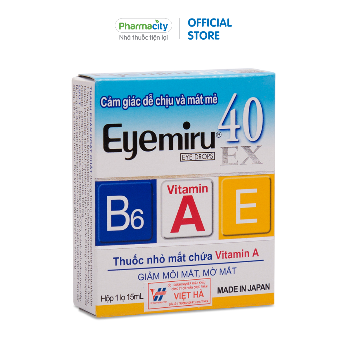 Thuốc nhỏ mắt Eyemiru 40EX giảm viêm, ngứa mắt (Hộp 1 lọ 15ml)