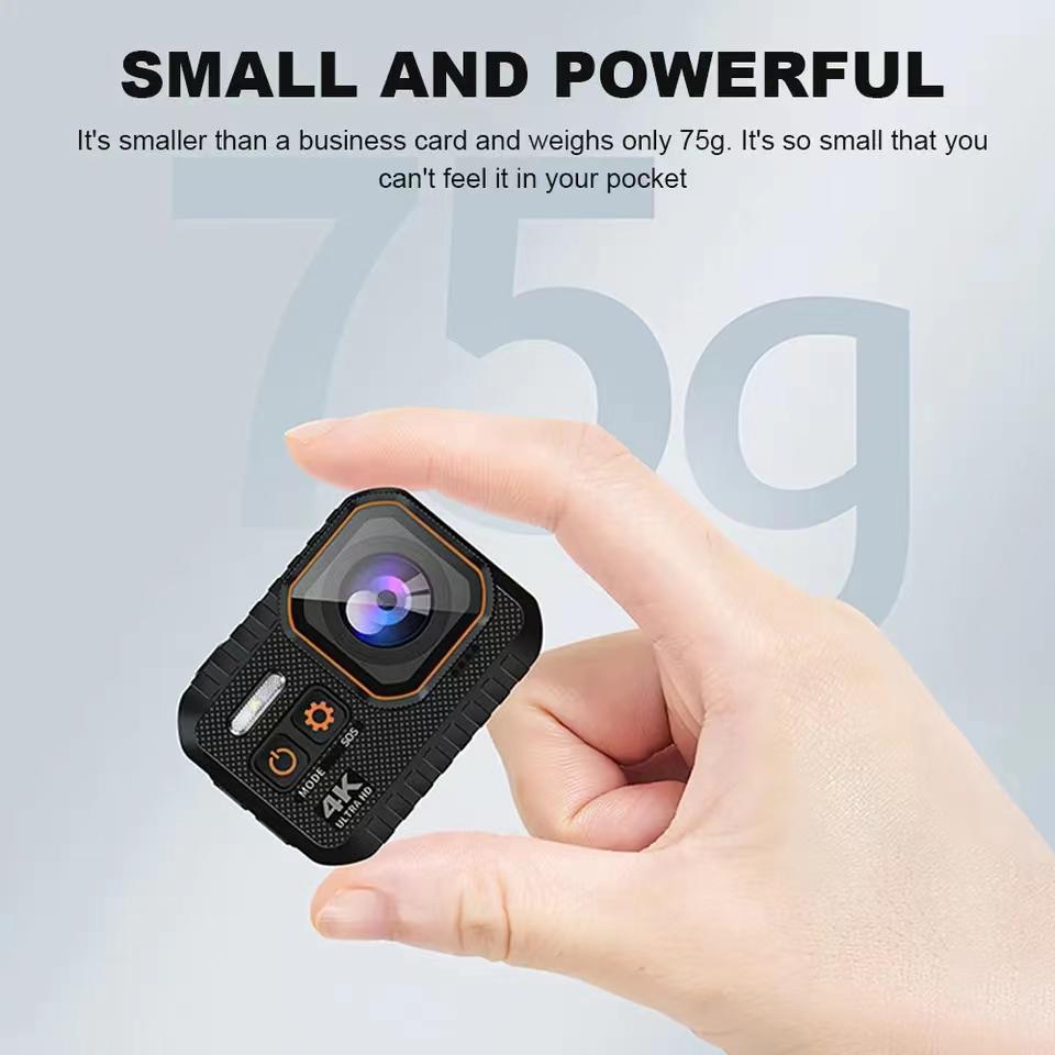 Camera Hành Động 2.0 Inch Màn Hình IPS HD Điều Khiển Từ Xa Thể Thao Chống Nước 4K Ổ Ghi Ngoài Trời Mini Di Động Webcam