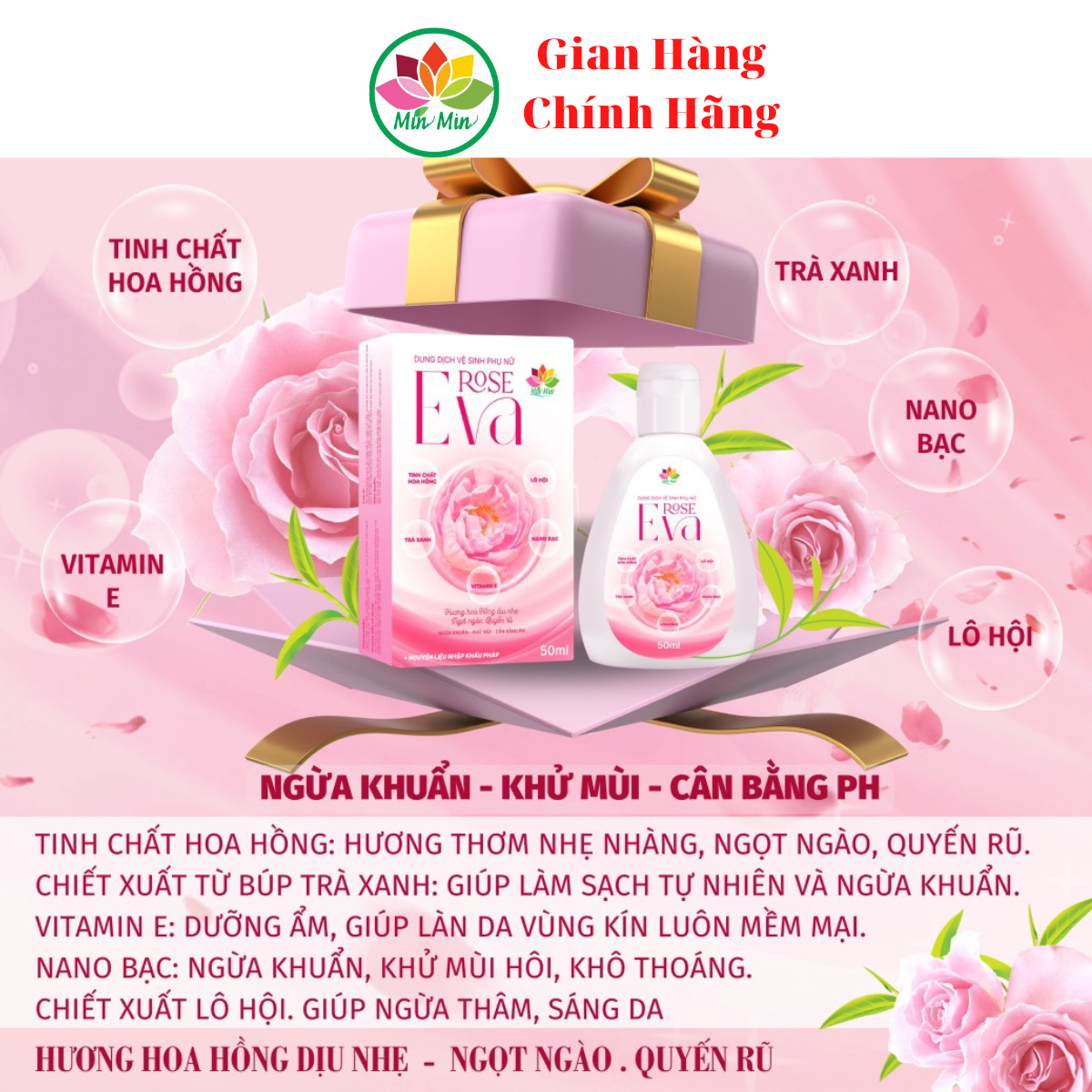 Dung Dịch Vệ Sinh Phụ Nữ Eva Rose Min Min