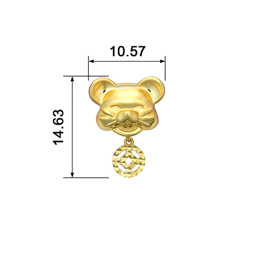 Charm Kim Tý Vàng 14k LLF217 Huy Thanh Jewelry