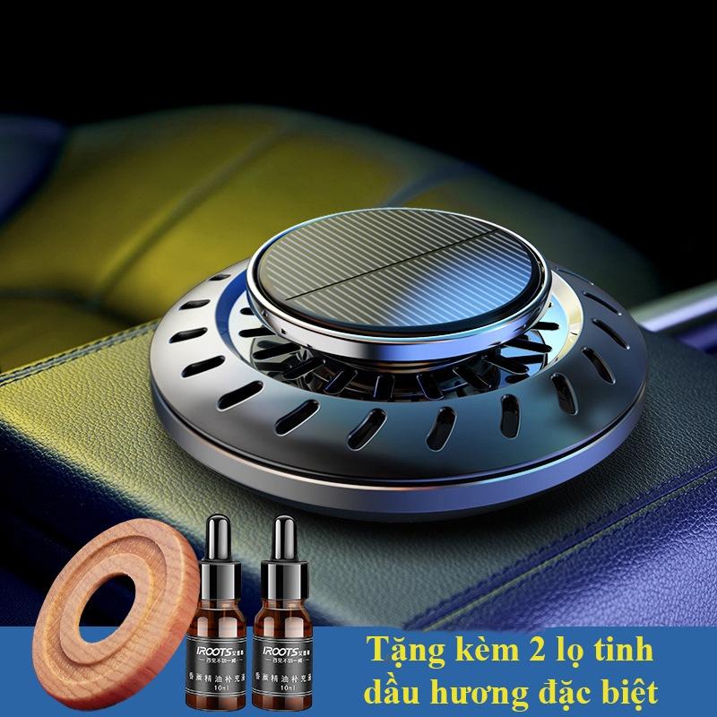 Nước Hoa Mini Ô Tô Ruffo Mô Hình Đĩa Bay UFO Xoay Năng Lượng Mặt Trời Tặng Miếng Gỗ Thơm Và 2 Lọ Tinh Dầu Xe Hơi Cao Cấp