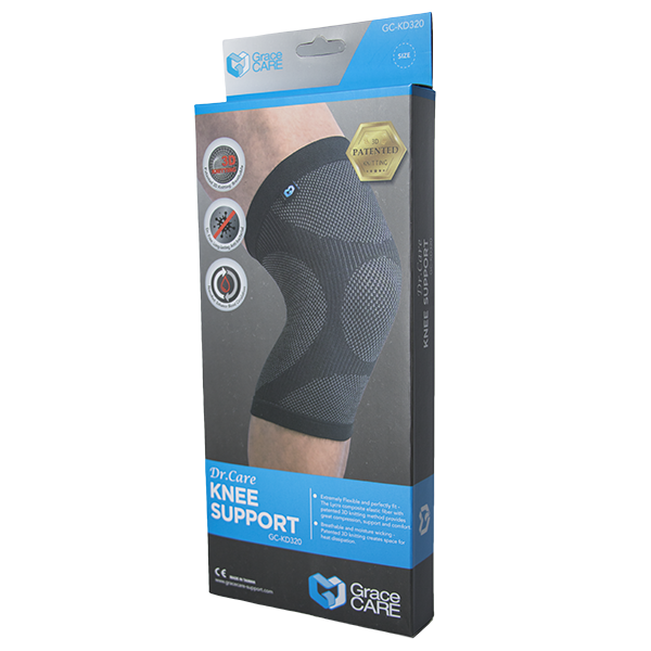 Đai hỗ trợ bảo vệ đầu gối Grace Care KD320, thành phần có sợi than tre, nanored cao cấp
