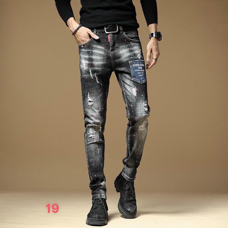 Quần jean nam rách vảy sơn dsq cao cấp hàng quảng châu chuẩn shop mẫu mới nhất Phuongnamshop iut4