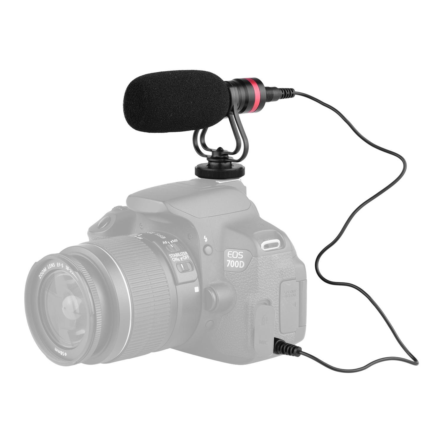 Micrô ngưng tụ định hướng Cardioid với Ngàm chống sốc Cáp đầu ra âm thanh TRS và TRRS 3,5 mm