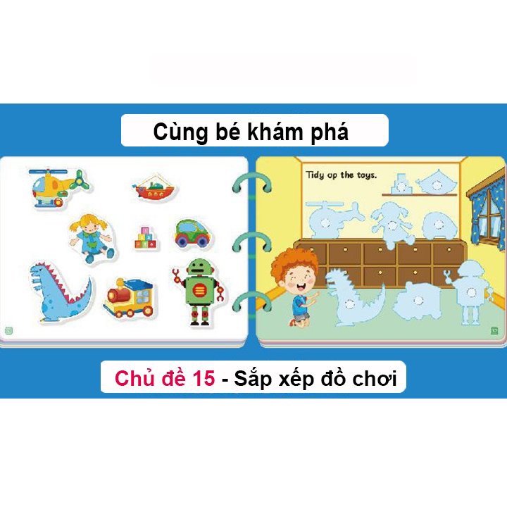 Flashcard học liệu bóc dán 17 chủ đề Montessori