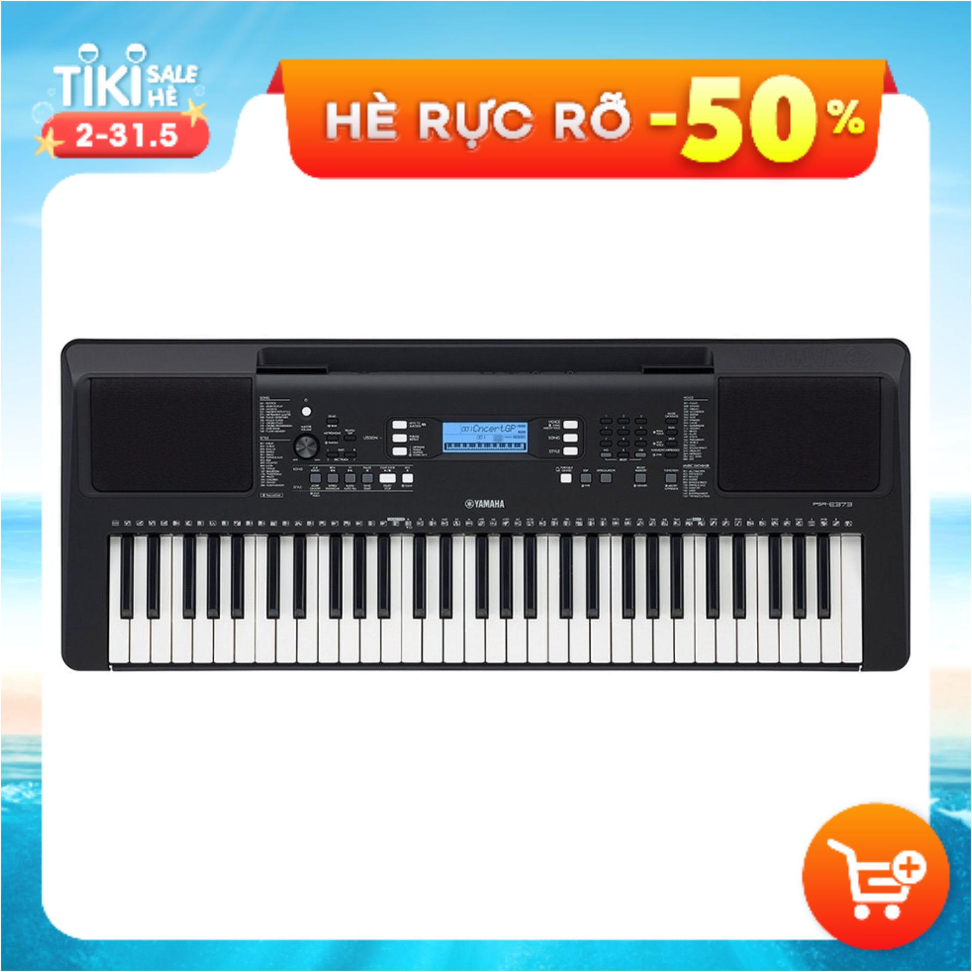 Đàn Organ Yamaha PSR-E373, 622 Tiếng Nhạc Cụ, Bàn Phím Cảm Ứng Lực, Nhiều Chức Năng Tiện Lợi Cho Người Mới Bắt Đầu