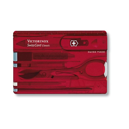 Dao xếp đa năng Swisscard Classic màu đỏ, trong hộp 0.7100.T Victorinox