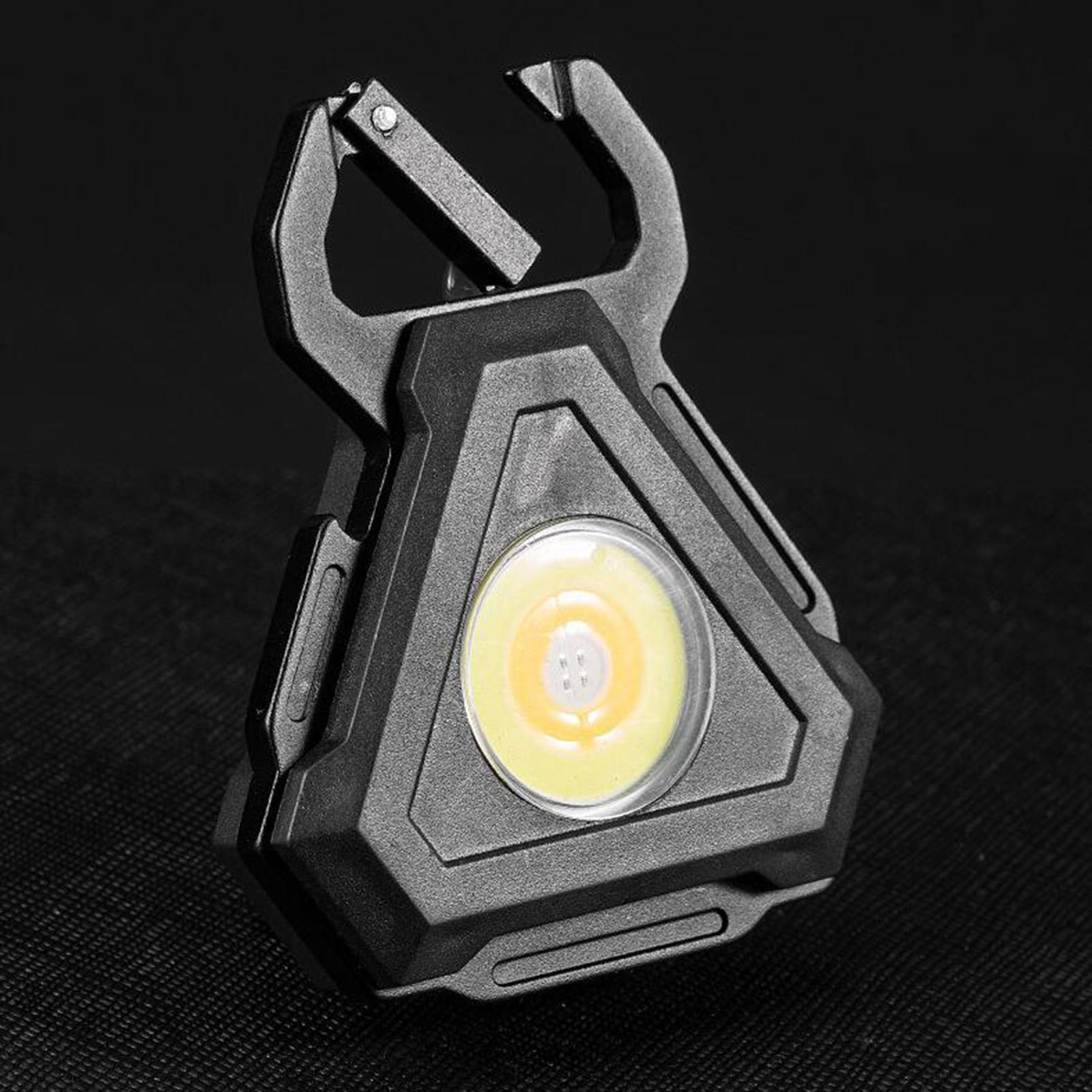 Mini Flashlight, 500 Lumens COB Rechargeable Keychain Flashlight, 7 Light Modes Portable Pocket Light Bottle Opener for Camping Fishing Walking