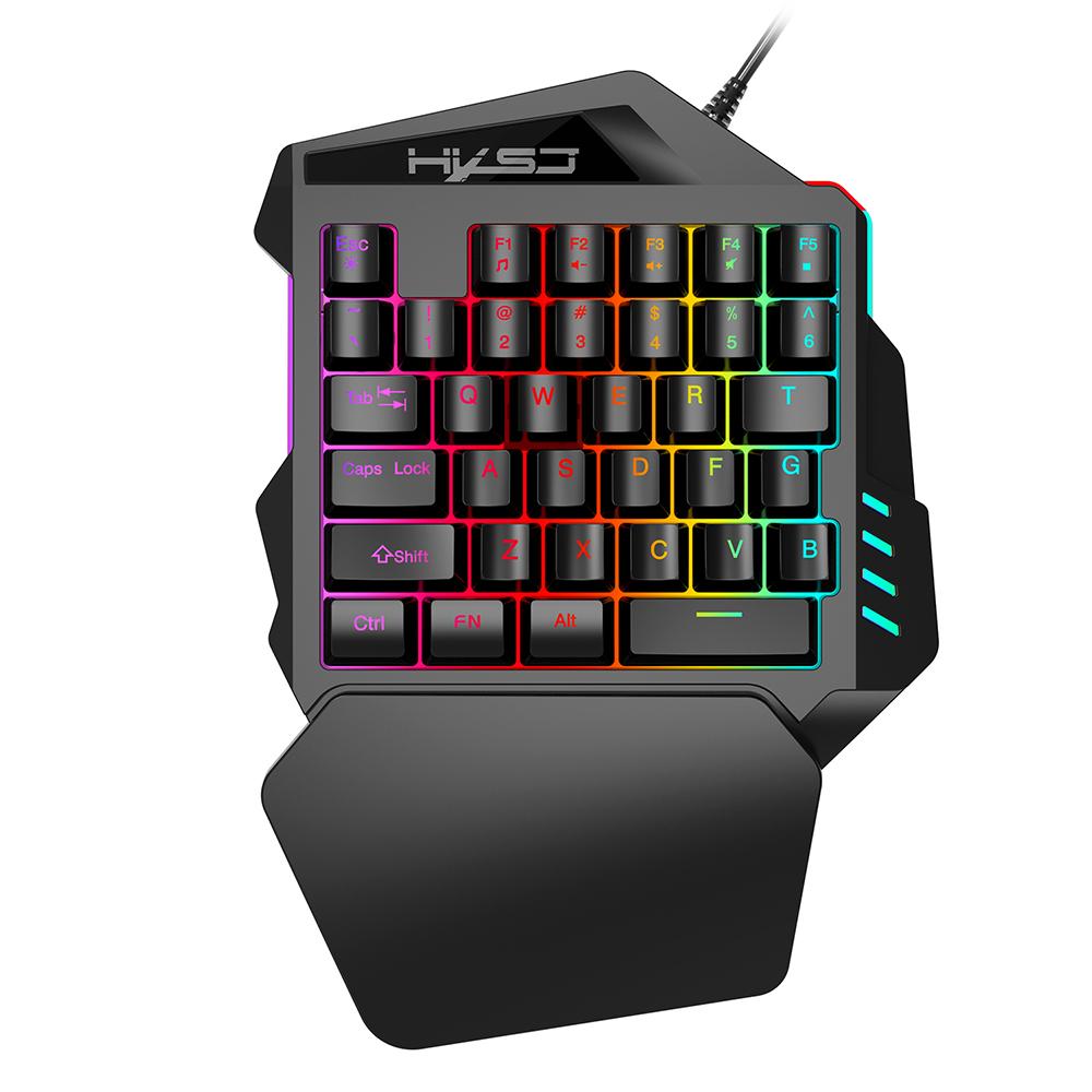 35 Phím Bàn phím chơi game HXSJ V100 Mini có dây USB thay thế cho PUBG LOL CS Gamer