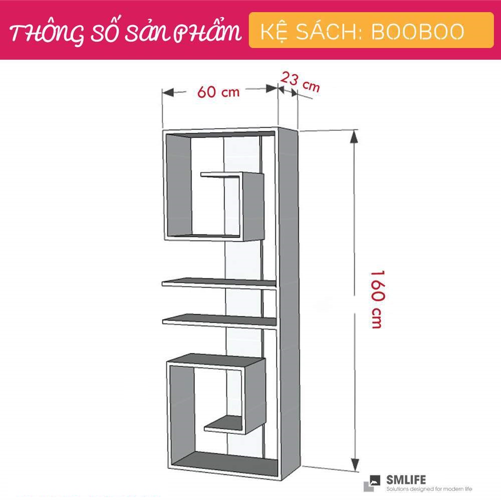 Giá sách gia đình thiết kế hiện đại SMLIFE Booboo