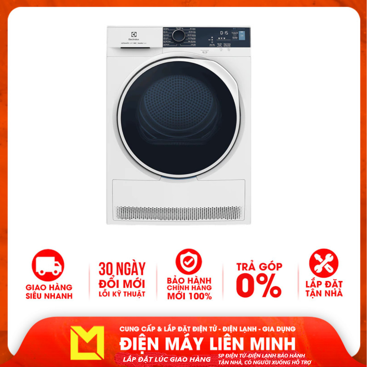 Máy sấy bơm nhiệt 8.0kg EDH804H5WB UltimateCare 500 - Hàng chính hãng (chỉ giao HCM)