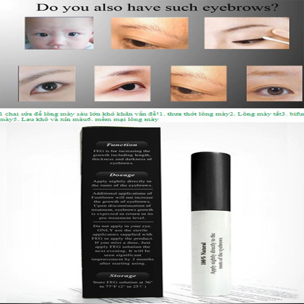 Bộ 5 Chai Serum Dưỡng Dày &amp; Dài Lông Mày - Tăng Cường Sức Khỏe Lông Mày FEG Eyebrow Enhancer - 15ml