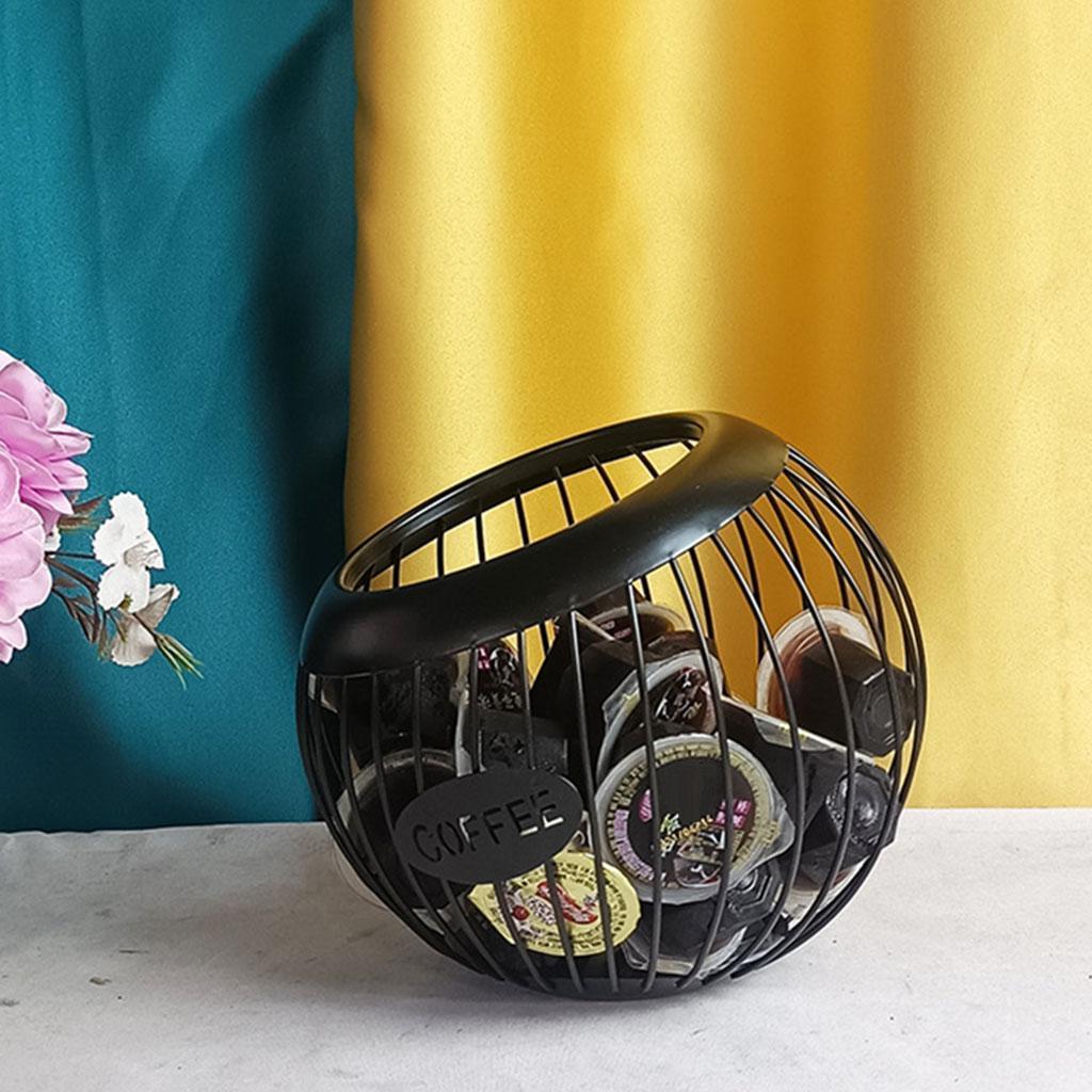 2pcs Coffee Pod Holder Iron Espresso K Cup Kitchen Storage Basket Hotel