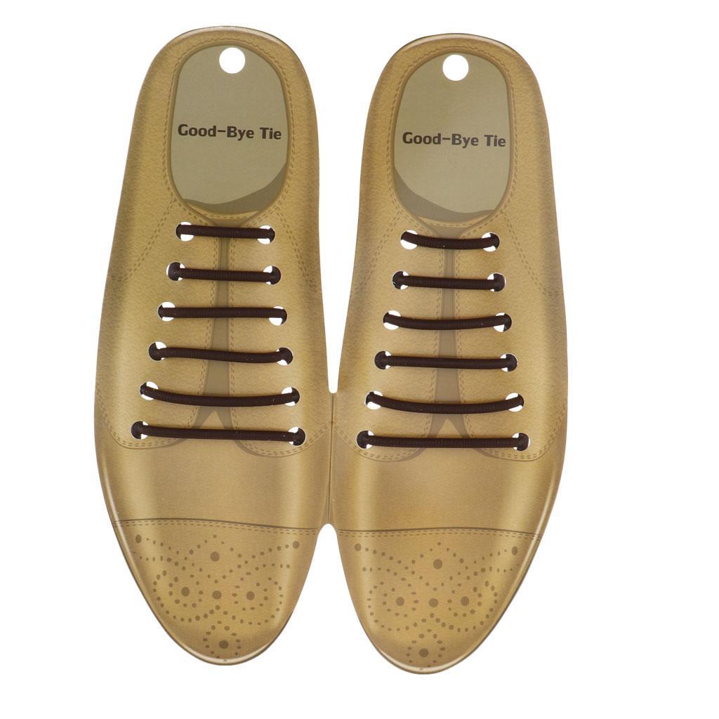 24 Pieces Adults Easy No Tie Shoelaces Elastic Silicone Round Shoe Laces