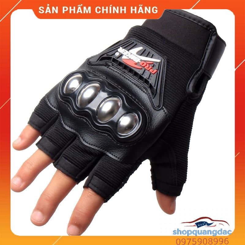 Găng Tay Probiker Cụt Ngón Có Gù Nhựa - Đi Phượt