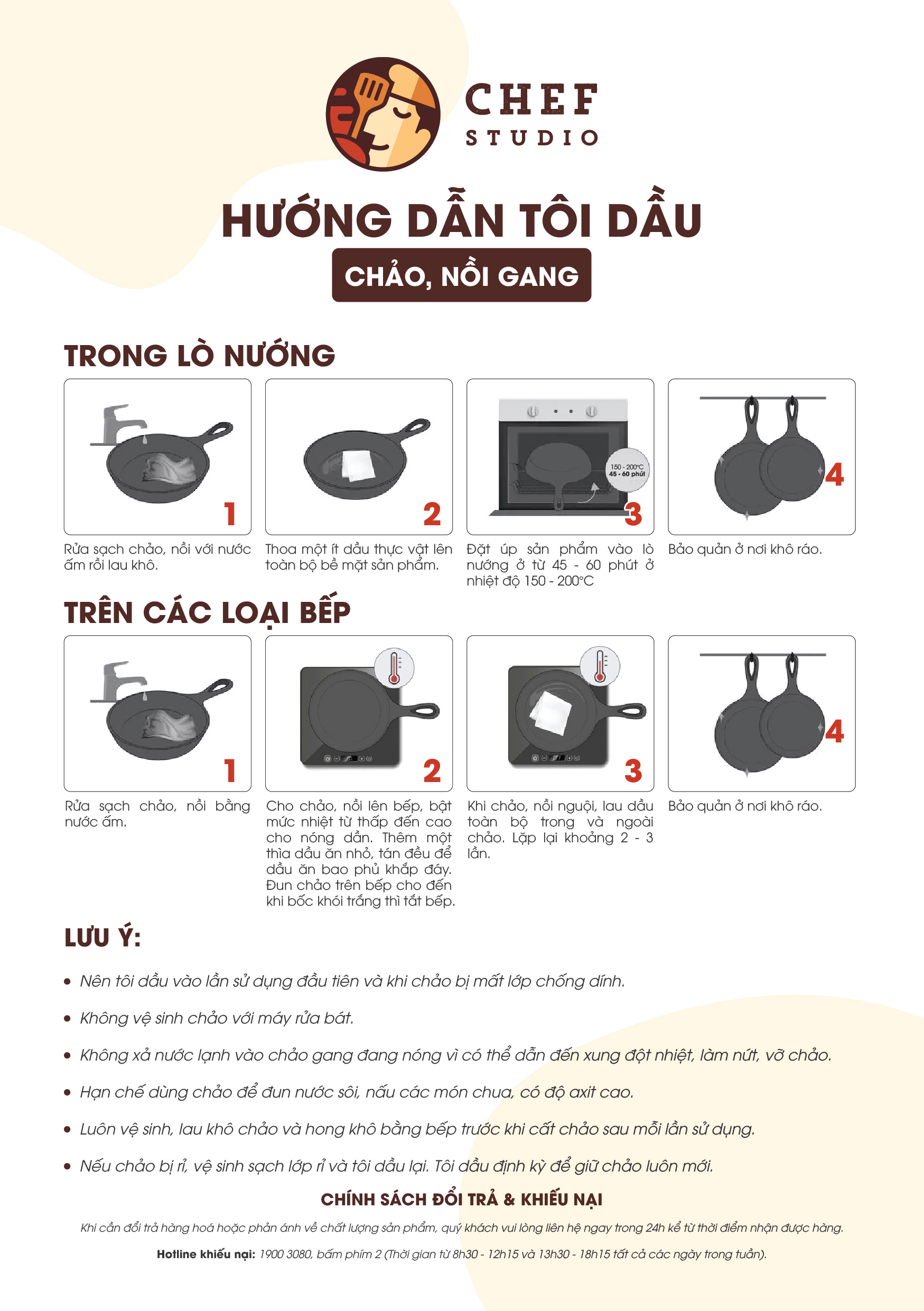 Nồi gang Lodge 18.5 cm - dung tích 0.95 lít