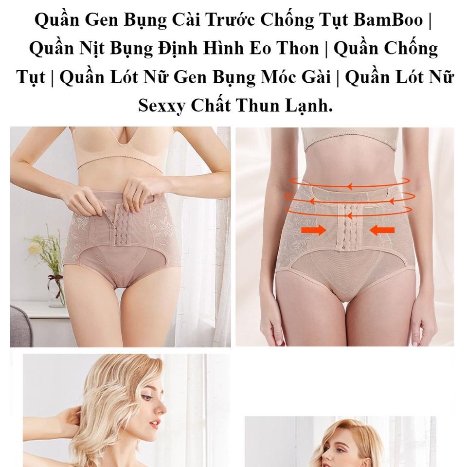 Quần gen bụng 3 móc CÀI PHỐI HỌA TIẾT REN