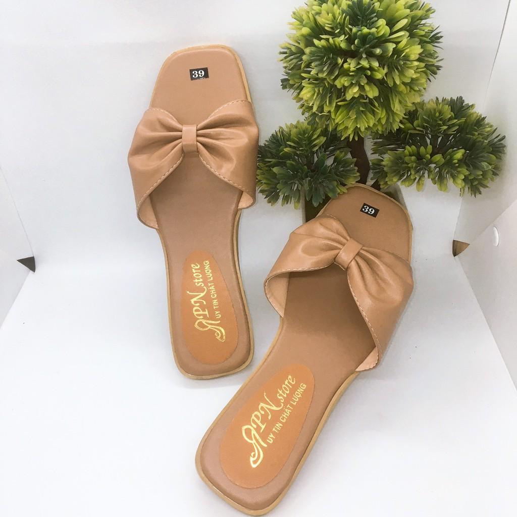 Hàng y hình Dép quai nơ thời trang, nơ buộc kiểu mới T&T