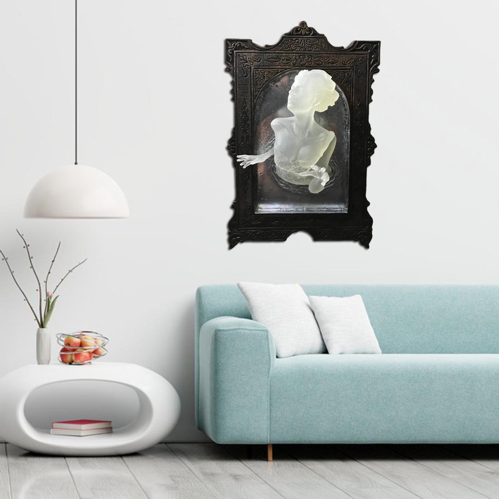 Ghost in the Mirror Wall Hanging Sculpture Ornament Figurine Statue Decor