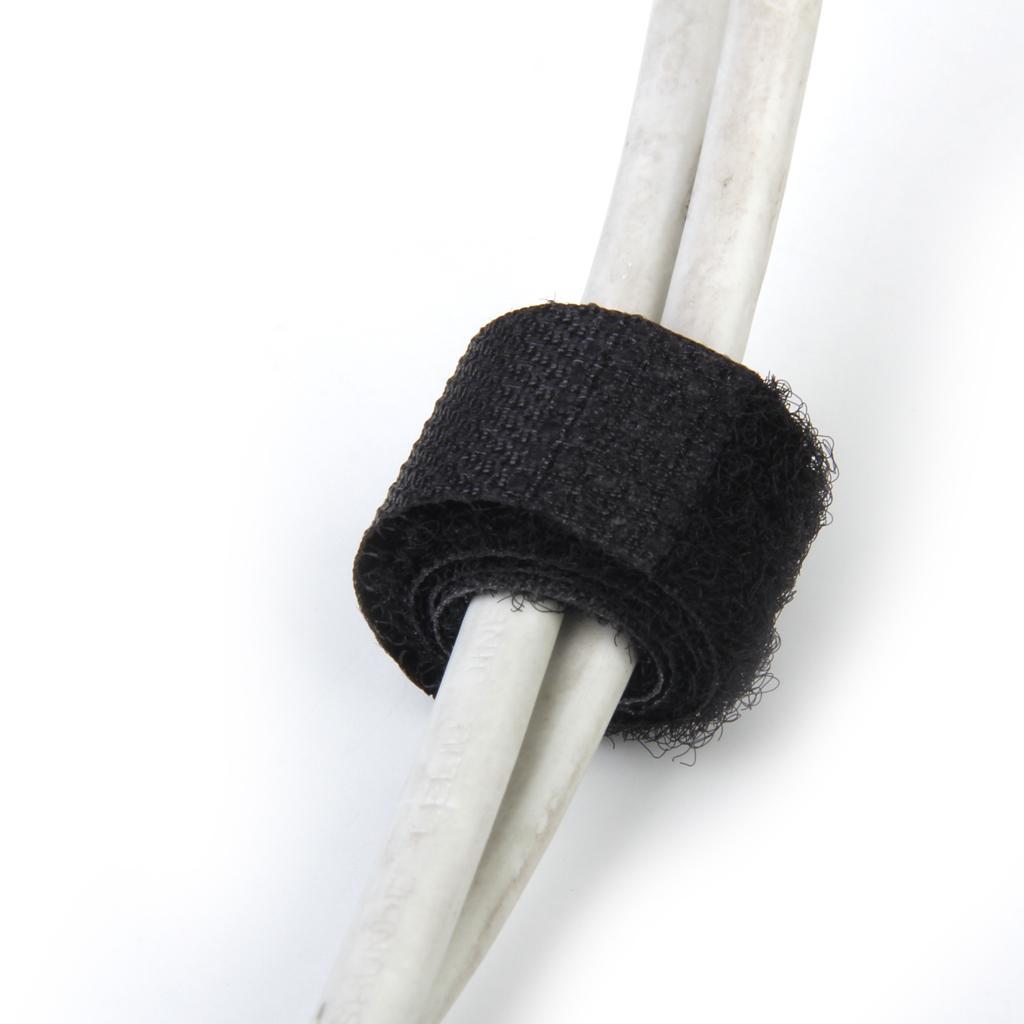 Nylon Hook Loop Cable Ties Tidy Strap Cabling Organiser with Metal Buckle