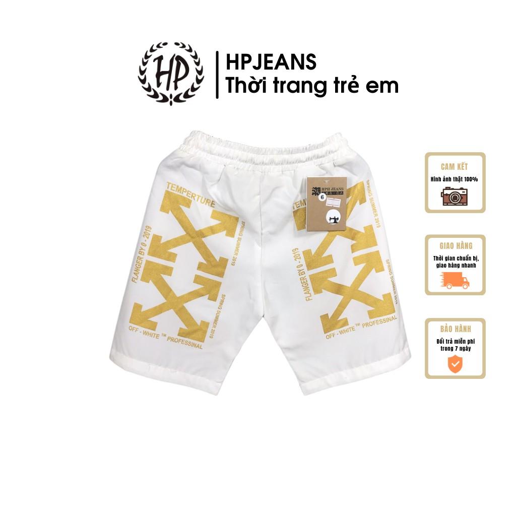 Quần Đùi Bé Trai HPJEANS514 HẬU BÙI Quần Đùi Trẻ Em HP Jeans Chất Liệu Đũi Cho Các Bé Từ 6 Đến 10 Tuổi