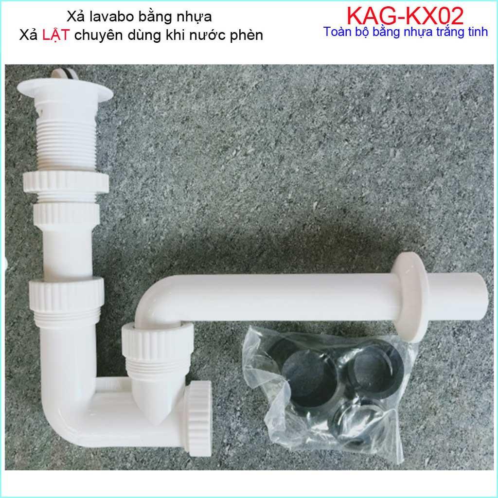 Bộ xả nhựa bộ xả lavabo cho chậu rửa mặt sứ KAG-KX02 giá tốt chất lượng tốt siêu bền dùng cho nước phèn vùng biển
