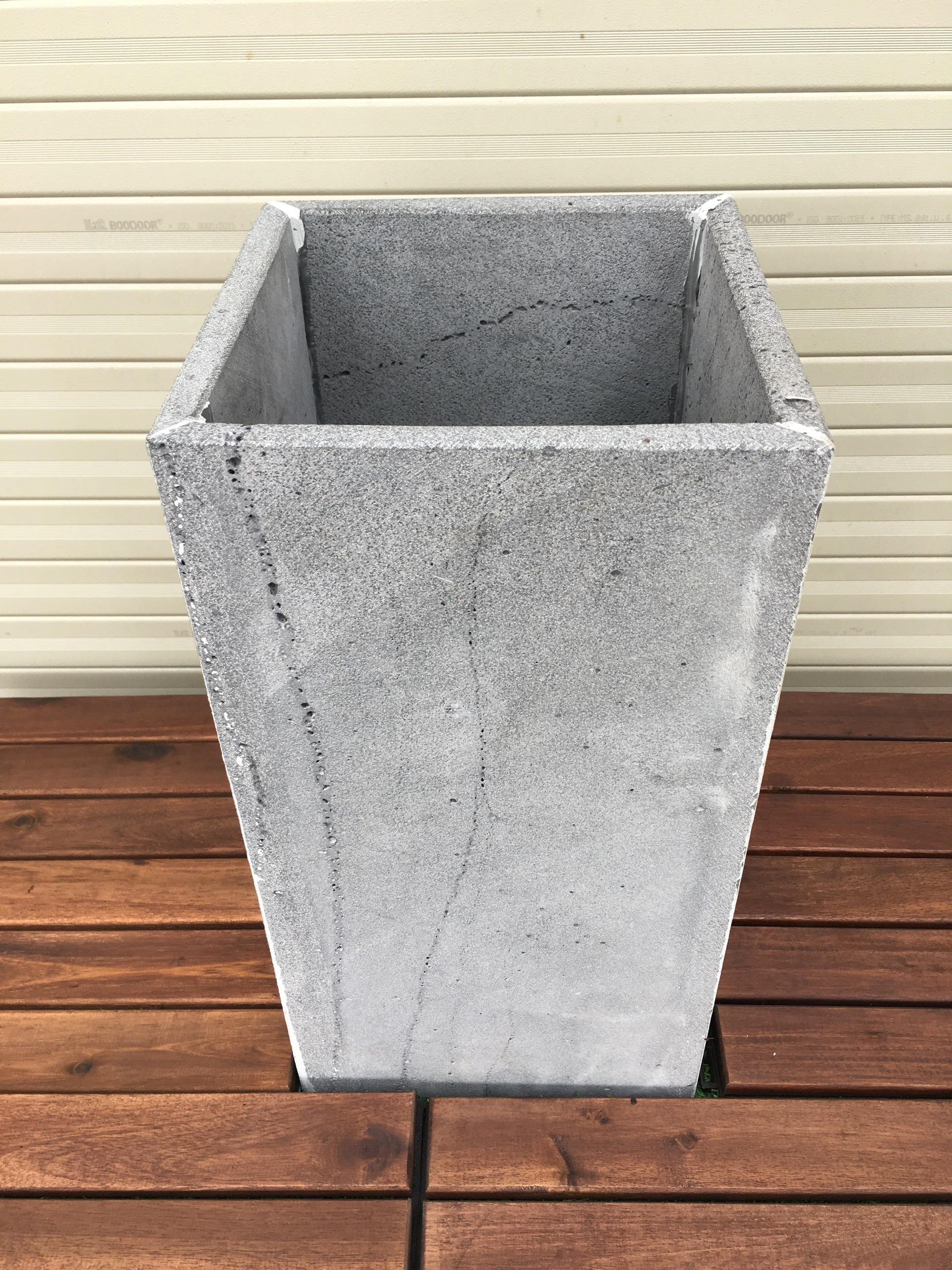 Chậu vuông cao 40cm đá ong xám tự nhiên trồng cây siêu bền KT C40cm x R20xD20cm