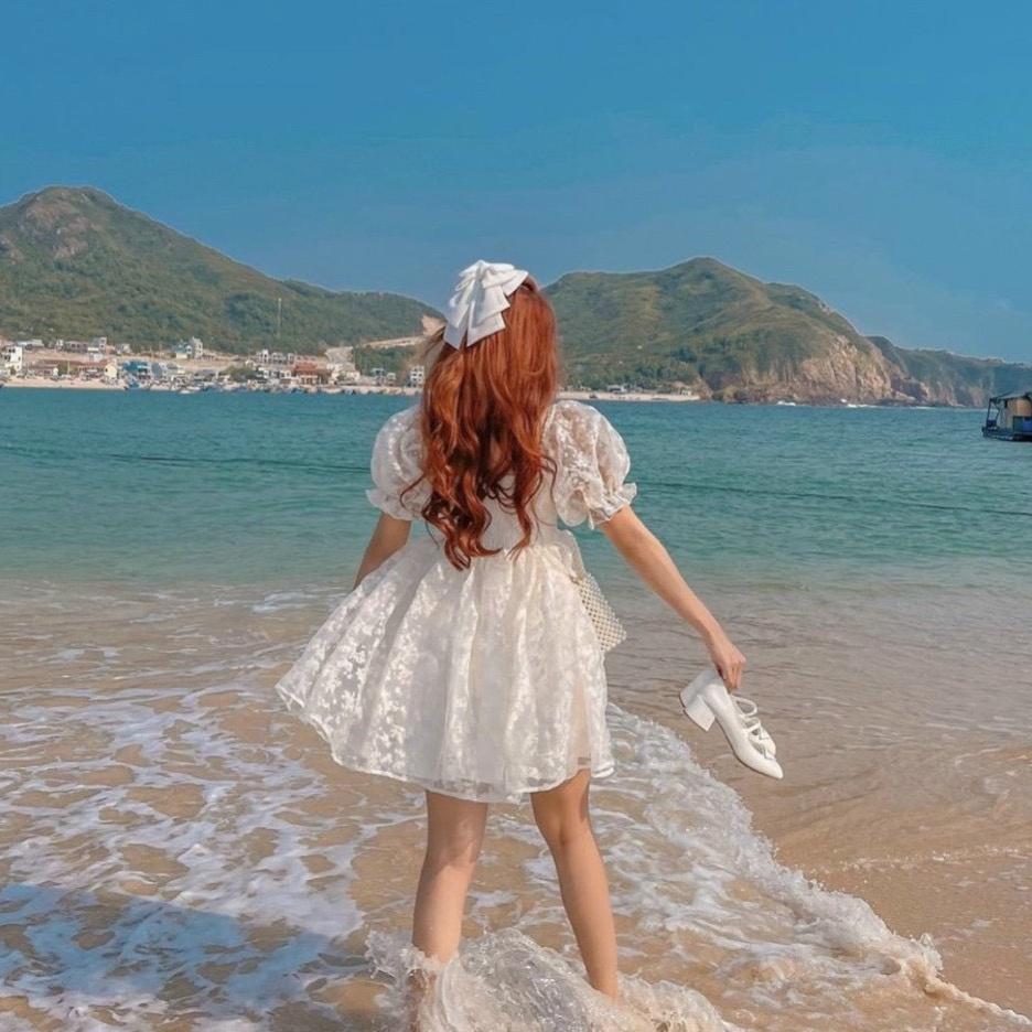 ĐẦM BABYDOOL HOA TRẮNG