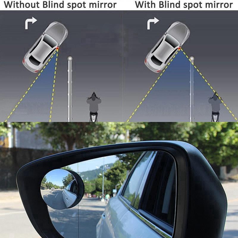 Bộ 2 gương cầu lồi gắn kính chiếu hậu xe hơi và xe máy