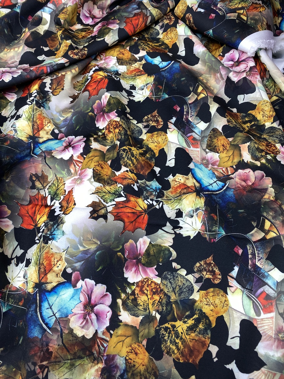 Vải lụa đầm Candy thun hoa MS7701