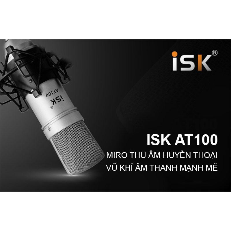 Trọn bộ combo micro Hoa Vinh AT100 loại 1+ sound card K3000+full phụ kiện livestream karaoke thu âm chuẩn bh 12th xịn sò